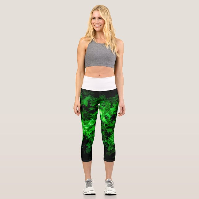 Leggings Capri La lumière dans le Motif sombre (Recto)