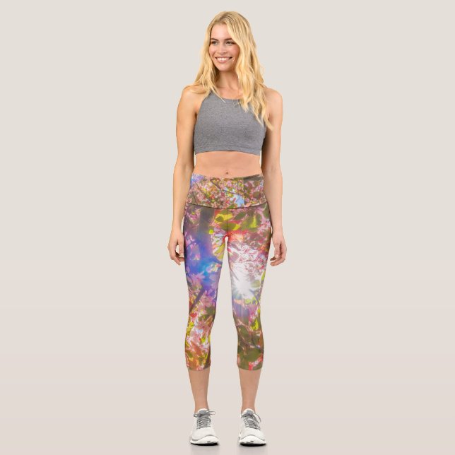 Leggings Capri La nature fleurit fleurs lumière fleur soleil (Recto)