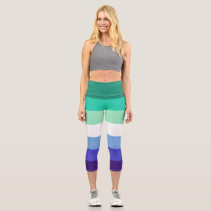 Leggings Capri La palette de drapeau des hommes gays trans-inclus