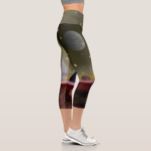 Leggings Capri La Planète Des Formes Capris Haut Faisé