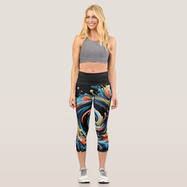 Leggings Capri La renaissance des années 80 (Recto)