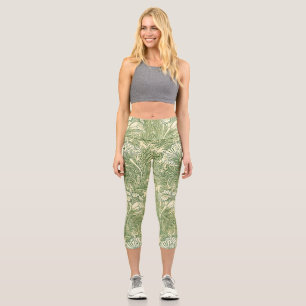 Leggings Capri Le célèbre motif Tulip de William Morris