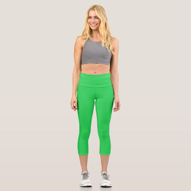 Leggings Capri Le Motif de l'Irlande verte, St Patrick's Day, Irl (Recto)