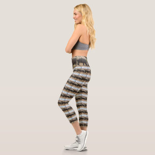 Leggings Capri Leçon de vie de rhinocéros bébé,