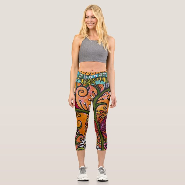 Leggings Capri Légumineuses à papillon Capri par Laurie (Recto)