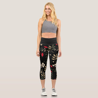 Leggings Capri Légumineuses à taille élevée
