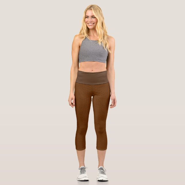 Leggings Capri légumineuses brunes (Recto)