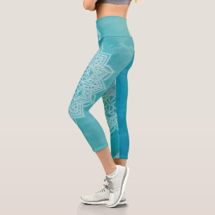 Leggings Capri Légumineuses jambières de mandala capri