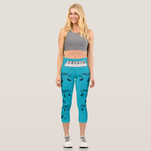 Leggings Capri Les chats sont comme la musique : Portées de musiq