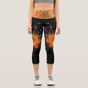 Leggings Capri Les étoiles explosent - fractal,
