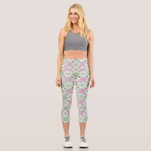 Leggings Capri Les Fleurs Apportent De La Couleur À Votre Monde
