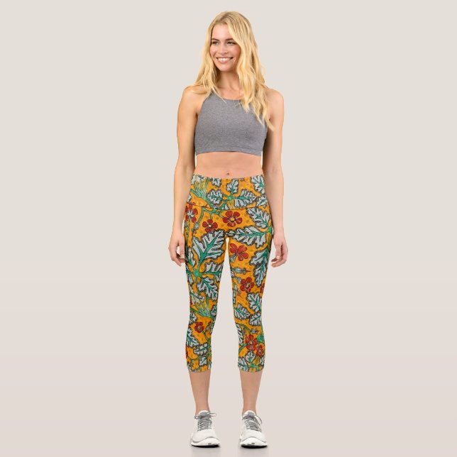 Leggings Capri Les fleurs jaunes de Betty (Recto)