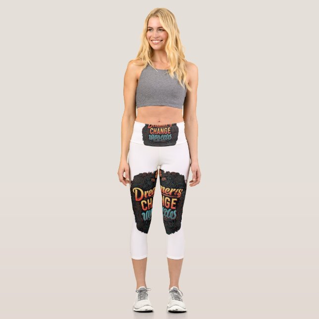 Leggings Capri "Les Rêveurs Changent Les Mondes." (Recto)
