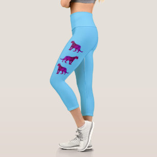 Leggings Capri Les vrais Panthers Magenta
