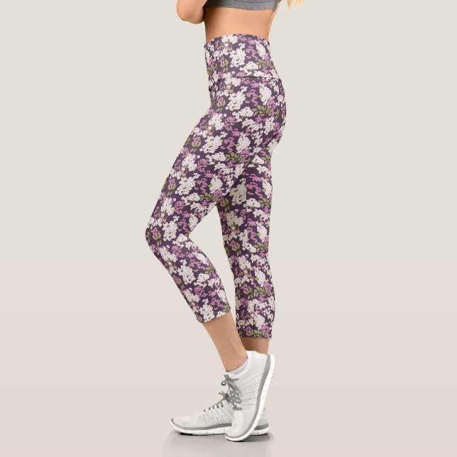 Leggings Capri Lilacs Sur Violet (Gauche)