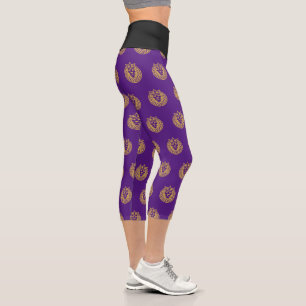 Leggings Capri Lion Avec Couronne - Style Or 4