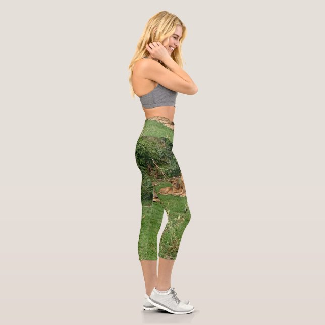 Leggings Capri Lion Hauteur de déchets élevés (Droite)