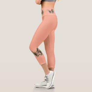 Leggings Capri Lionfish - Conception abstraite - Découpe d'une ph