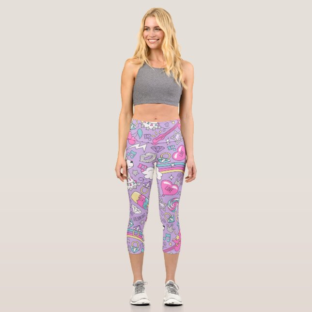 Leggings Capri Llama motif 1 (Recto)