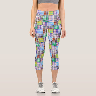 Leggings Capri Look Préparatoire Patchwork Madras #1