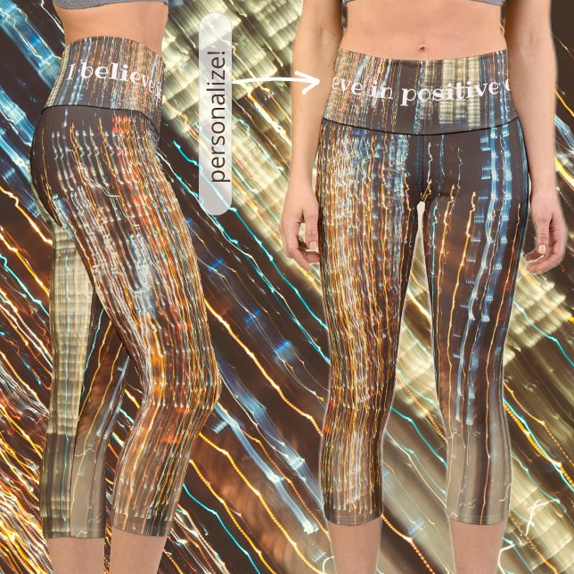 Leggings Capri Lumières d'hiver (Créateur téléchargé)