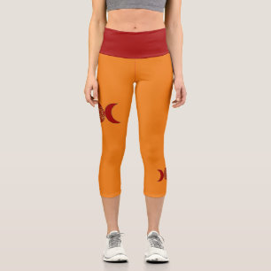Leggings Capri Magie Triple Lune - Fleur de Vie Spirituelle 1