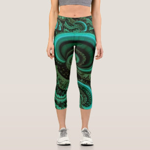 Leggings Capri Malachite fractale1