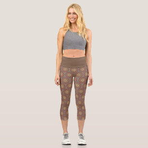 Leggings Capri Mandala Brown