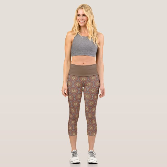 Leggings Capri Mandala Brown (Recto)