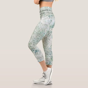 Leggings Capri Mandala Spa Bohème Spirituelle verdure