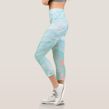 Marbre Abstrait Turquoise Blue Rose Gold