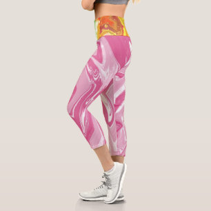 Leggings Capri Marbre Et Aquarelle