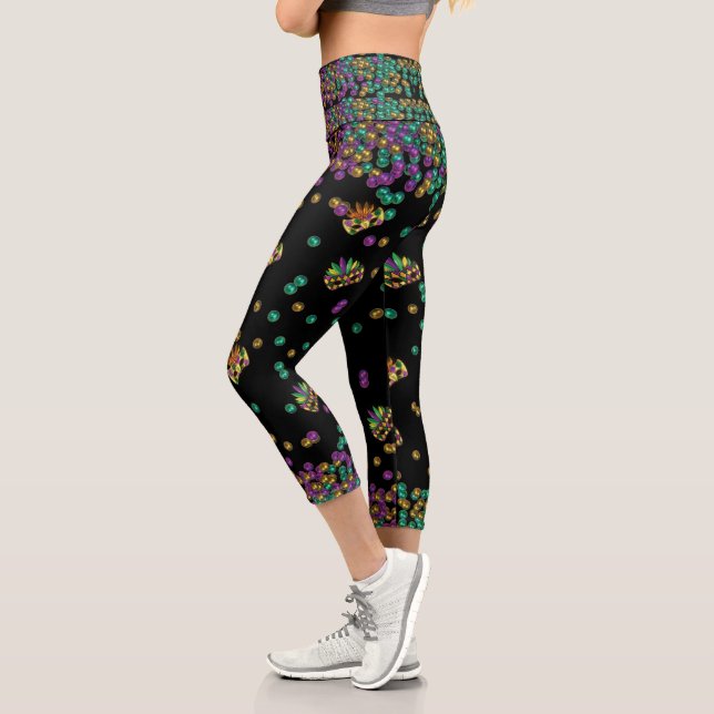 Leggings Capri Mardi Gras Motif moderne (Gauche)