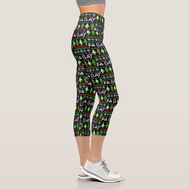 Leggings Capri Math Fa La - Christmas Carol Ugly Sweat Style (Droite)