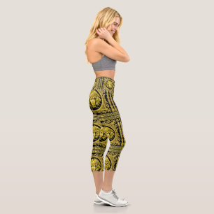 Leggings Capri Méduse dorée