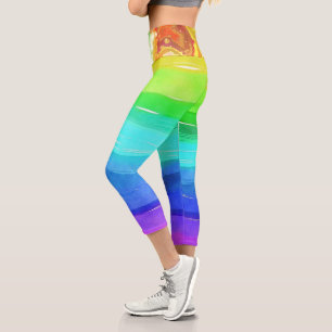 Leggings Capri Meilleur Arc En Arc Et Aquarelle