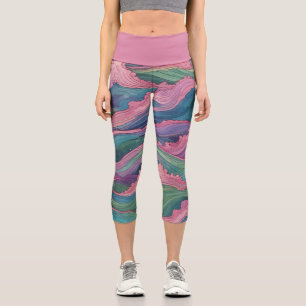 Leggings Capri Mermaid Waves