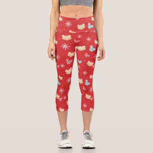 Leggings Capri Mickey Mouse   Motif de Noël festif