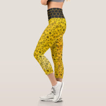 Miel abeilles & Fleurs Liberty Motif Jaune Noir