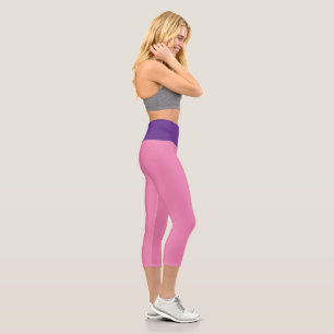Leggings Capri MIEUX ! Capris Haut Taille - Rose & Violet