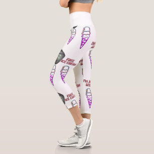 Leggings Capri Mikitiez crème glacée gélato roulette pierre vert