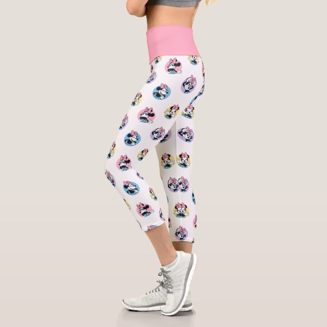 Leggings Capri Minnie Mouse motif pois joyeux (Gauche)