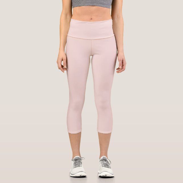 Leggings Capri Minuscule rose vif uni élégant chic (Recto)