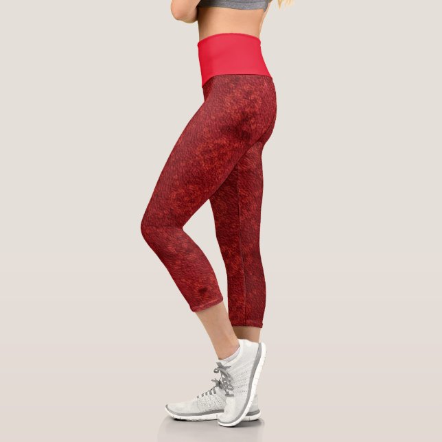 Leggings Capri Modèle rouge (Gauche)