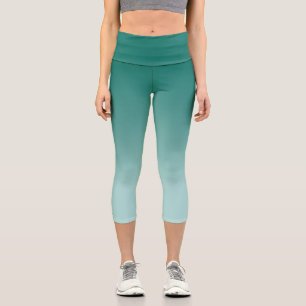 Leggings Capri Moderne Élégante Modèle femmes Turquoise bleu vert