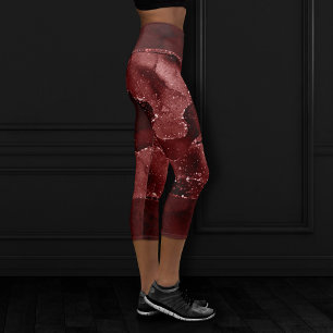 Leggings Capri Moody Agate Henné sang rouge grenat bijou ton