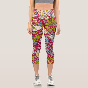 Leggings Capri Morris Voleur de Fraises Rouge Framboise Citron Fl