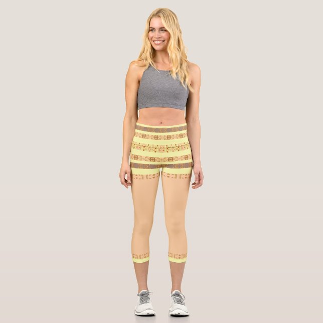 Leggings Capri  motif africain (Recto)
