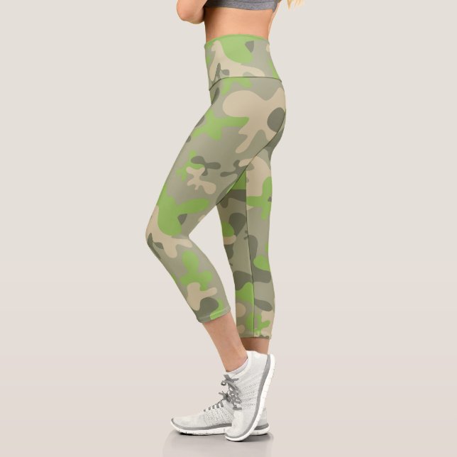 Leggings Capri Motif Camouflé de combat moderne (Gauche)