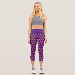 Leggings Capri Motif Citrouille de Parties scintillant Halloween